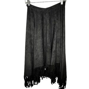 Lucky & Blessed Black‎ Fringe Skirt nwt